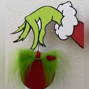 Grinch girls hair bow
